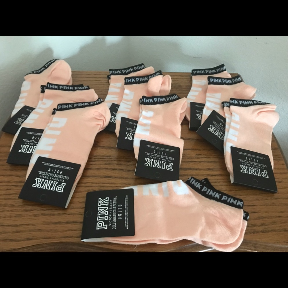 🎉🎉2 FOR $12 Victoria Secret PINK Socks 🎉🎉 - Picture 2 of 2